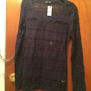 NWT express long sleeve lace top